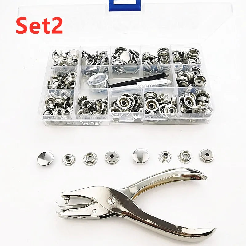 Kit de boutons-pression inox pour bâche et housse de bateau, de 50 à 80 jeux