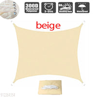 Voile d'ombrage carré ou rectangulaire polyester 300D imperméable, 15 tailles, 11 coloris