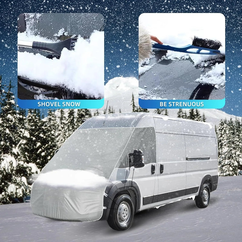 Couverture intégrale de pare-brise et de capot moteur pour fourgon aménagé Fiat Ducato X250, Ram Promaster