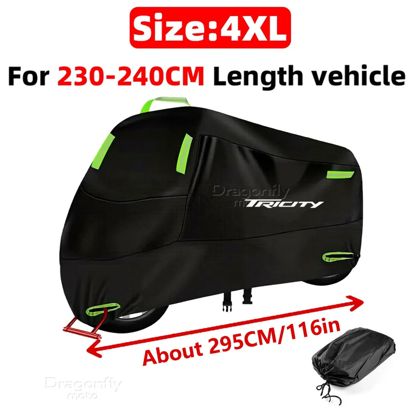 Housse scooter pour Yamaha Tricity 125, 155 et 300 2018-2022, imperméable, anti-UV, bandes réfléchissantes
