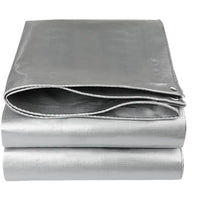 Bâche de camion pare-soleil argentée double face, PE imperméable à œillets, 2 x 3 m