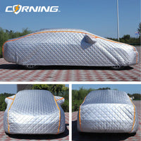 Bâche anti-grêle voiture complète matelassée Oxford et coton, noire, argent ou camouflage, berline et SUV