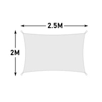 Voile d'ombrage blanche en Oxford 420D, carrée, rectangulaire ou triangulaire