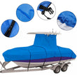 Housse de bateau à console centrale avec T-Top, polyester 210D bleu, 4 tailles de 570 à 732 cm