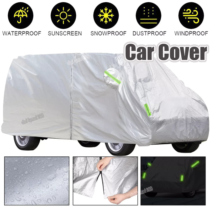 Housse de van pour Volkswagen Transporter T3, T4, T5 et T6, argentée, imperméable, 5,2 m