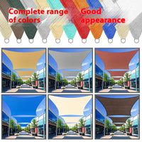 Voile d'ombrage rectangulaire ou triangulaire imperméable anti-UV, 12 tailles, coloris sable