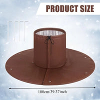 Housse d'hivernage pour pied de palmier avec jupe isolante de 100 cm, marron ou gris