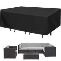 Housse de table de jardin rectangulaire imperméable et anti-UV, Oxford 210D, 36 tailles