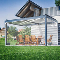 Bâche transparente PVC 420 g/m² à œillets inox et corde cousue, 8 tailles