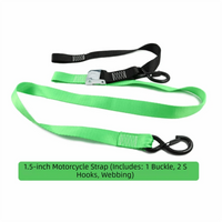 Sangle d'arrimage à boucle et crochets en S, 1,8 m x 38 mm, noir, rouge ou vert