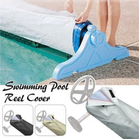 Housse enrouleur bâche piscine polyester enduit d'argent, 3 coloris, 490 à 730 cm