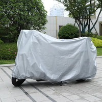 Housse moto imperméable en PEVA gris argenté, 120 x 210 cm, pour moto, scooter et vélo