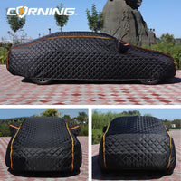 Bâche anti-grêle voiture complète matelassée Oxford et coton, noire, argent ou camouflage, berline et SUV