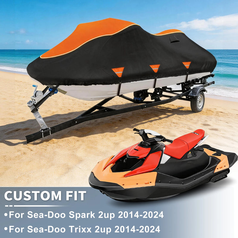 Housse jet ski pour Sea-Doo Spark et Trixx 2 ou 3 places 2014-2024, Oxford 420D