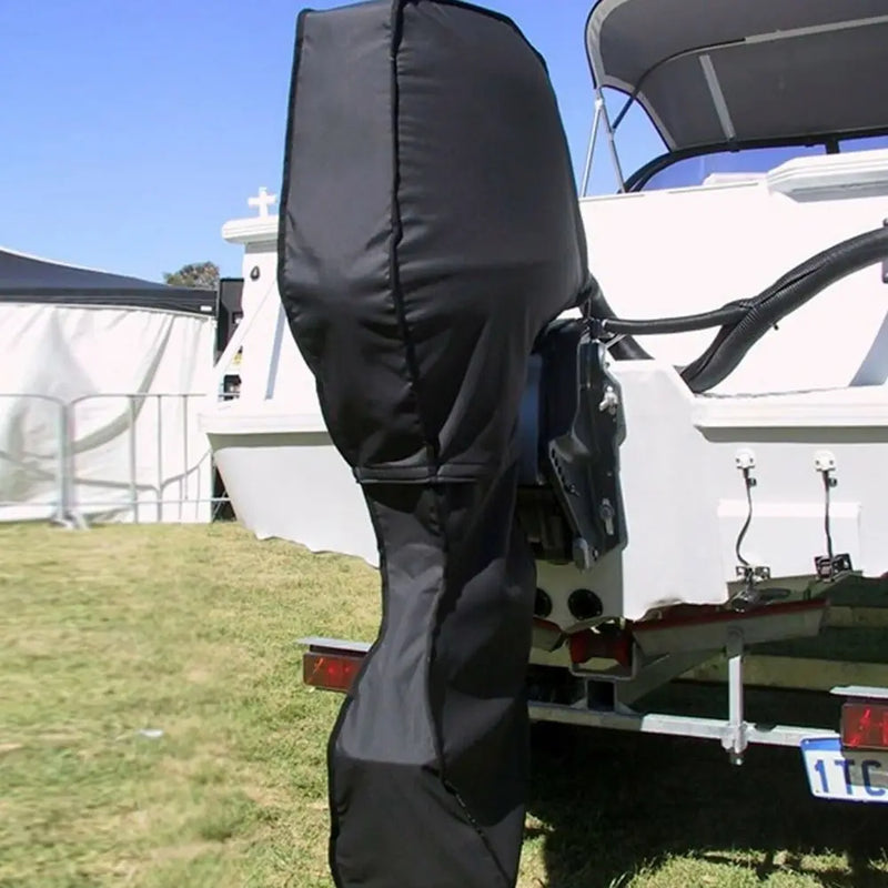 Housse de moteur hors-bord complète en Oxford 600D noir, imperméable, de 6 à 225 CV