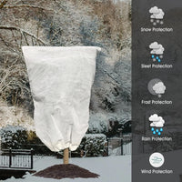 Voile d'hivernage zippé à cordon pour plantes et arbustes, 3 coloris, de 0,5x1 à 2,5x3,5 m