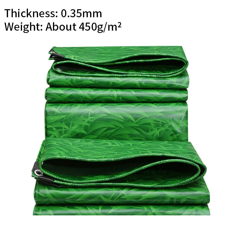Bâche PVC verte et camouflage 450 g/m² à œillets, 3 motifs, de 2 x 1,5 à 3 x 4 m