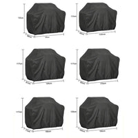 Housse barbecue gril à gaz imperméable, double couture, Oxford polyester enduit d'argent, 8 tailles