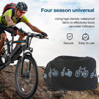 Housse de vélo imperméable anti-UV et anti-poussière, gris ou noir, 200 x 100 cm