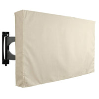 Housse TV extérieure polyester à fermeture scratch, gris, beige ou noir, de 22 à 75 pouces