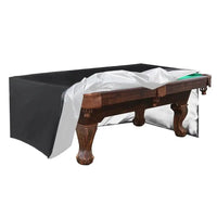 Housse billard noire doublée argent, Oxford à cordon de serrage, 7, 8 ou 9 pieds