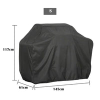 Housse barbecue grande taille noire imperméable anti-UV, 8 dimensions