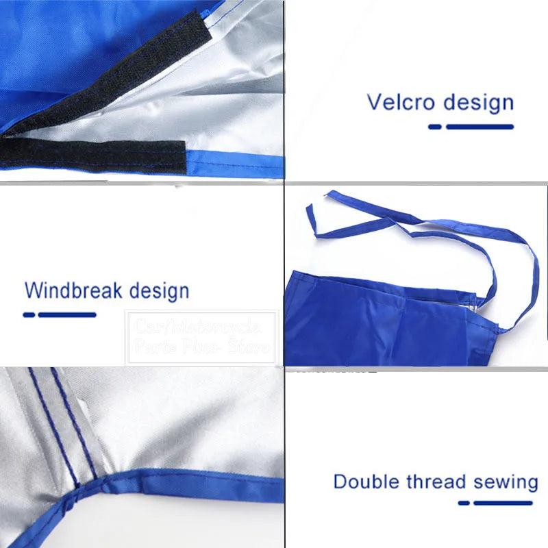 Housse de bôme de grand-voile bleue Oxford 210D, imperméable, anti-UV, 5 longueurs