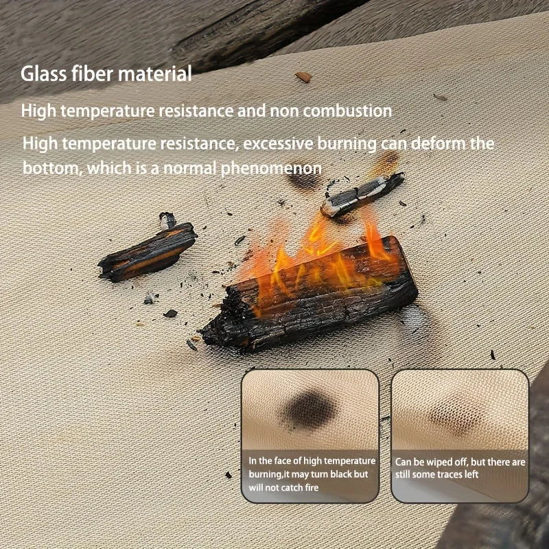 Tapis ignifuge foyer et barbecue en fibre de verre, 28 x 28 ou 45 x 45 cm