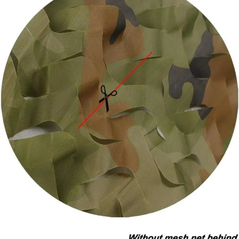 Filet de camouflage, voile d'ombrage en polyester, 4 motifs, de 2x2 à 3x5 m