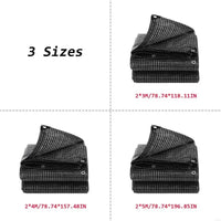 Bâche à carreaux noire et blanche avec œillets en PEHD 160 g/m², 3 tailles