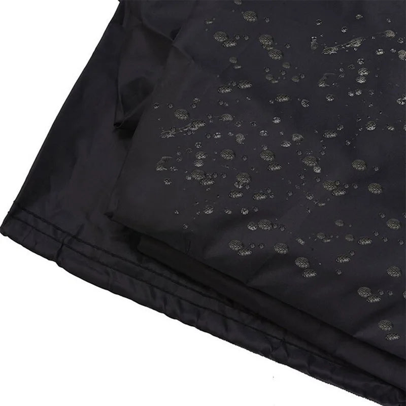 Housse de barbecue imperméable à revêtement PVC, anti-UV, 8 tailles, noir