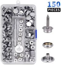 Kit boutons-pression inox pour toile de bateau, bâche et tente, 30 à 270 pièces avec outils