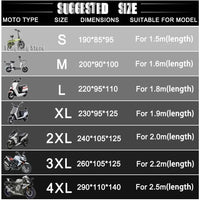 Housse scooter pour Yamaha N-MAX 125 et 155 (2015-2020), polyester 300D imperméable, anti-UV, 7 tailles