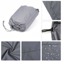 Housse de spa carré imperméable grise, tissu 190T enduit d'argent, 220 x 220 x 30 cm
