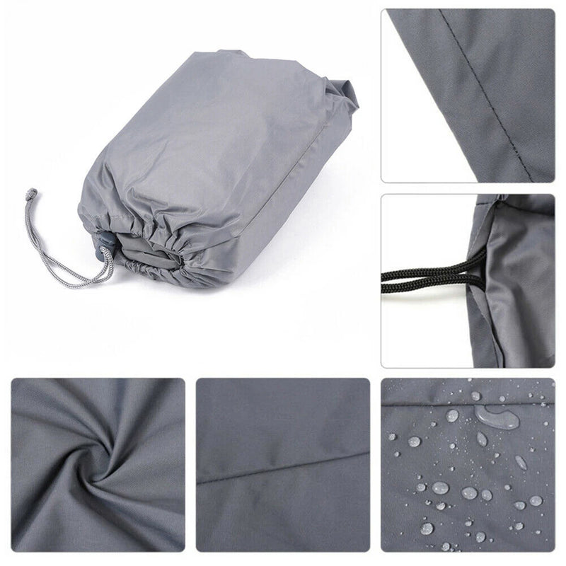 Housse de spa carré imperméable grise, tissu 190T enduit d'argent, 220 x 220 x 30 cm
