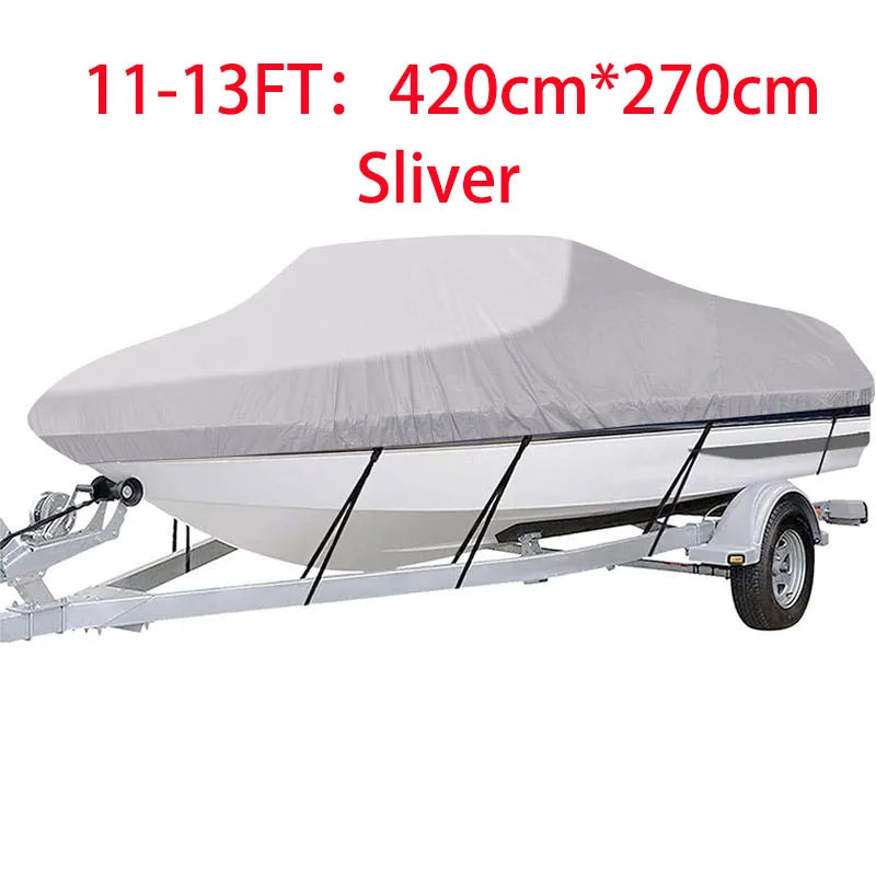 Housse bateau remorquable imperméable polyester 190T, 3 coloris, pour bateau de 3,35 à 6,71 m