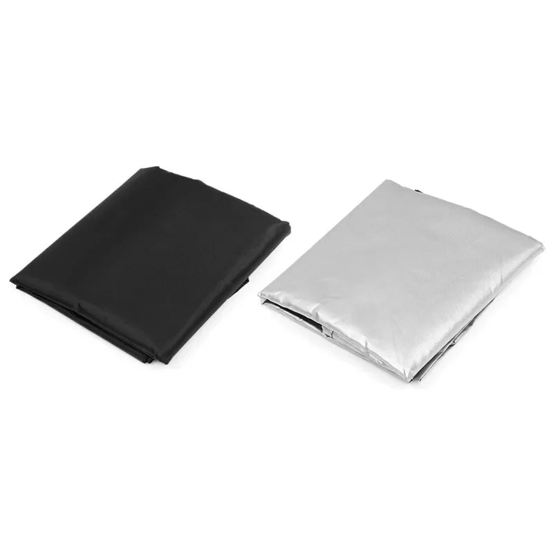 Housse spa carré universelle imperméable anti-UV en polyester, argent ou noire, 7 tailles