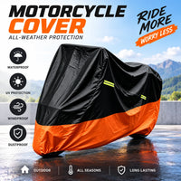 Housse de moto imperméable anti-UV en taffetas de polyester 190T, 7 coloris, tailles M à 4XL