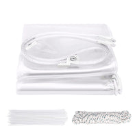 Bâche transparente PVC 420 g/m² à œillets inox et corde cousue, 8 tailles