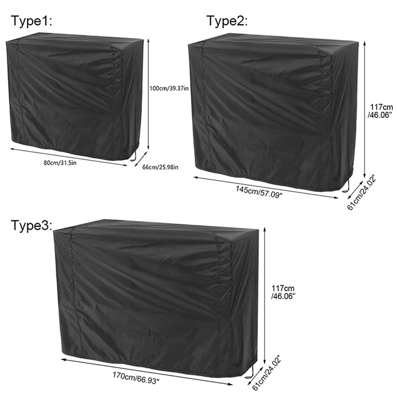Housse barbecue imperméable en polyester enduit PU, 3 tailles de 80 à 170 cm