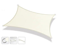 Voile d'ombrage grande taille 160 g/m², bords incurvés, 95 % d'ombrage pour patio