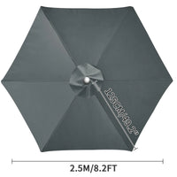 Toile de remplacement parasol 6 ou 8 baleines, imperméable anti-UV, Ø 2 à 3 m