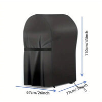 Housse de barbecue vertical et fumoir imperméable anti-UV avec sangle à boucle réglable
