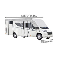 Housse de toit pour camping-car et caravane Oxford 210D, noire ou argent, 500 à 750 cm