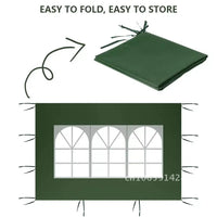 Bâche latérale pour tonnelle 3x2 m en Oxford imperméable, avec ou sans fenêtres, 4 coloris