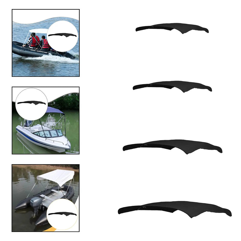 Toile de remplacement pour bimini de bateau 3 arceaux, noire, Oxford PVC, 4 tailles