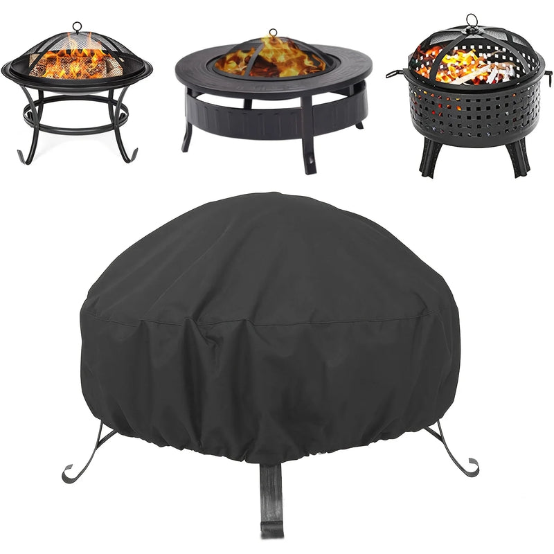 Housse brasero ronde en polyester imperméable, 5 tailles de 58 à 127 cm