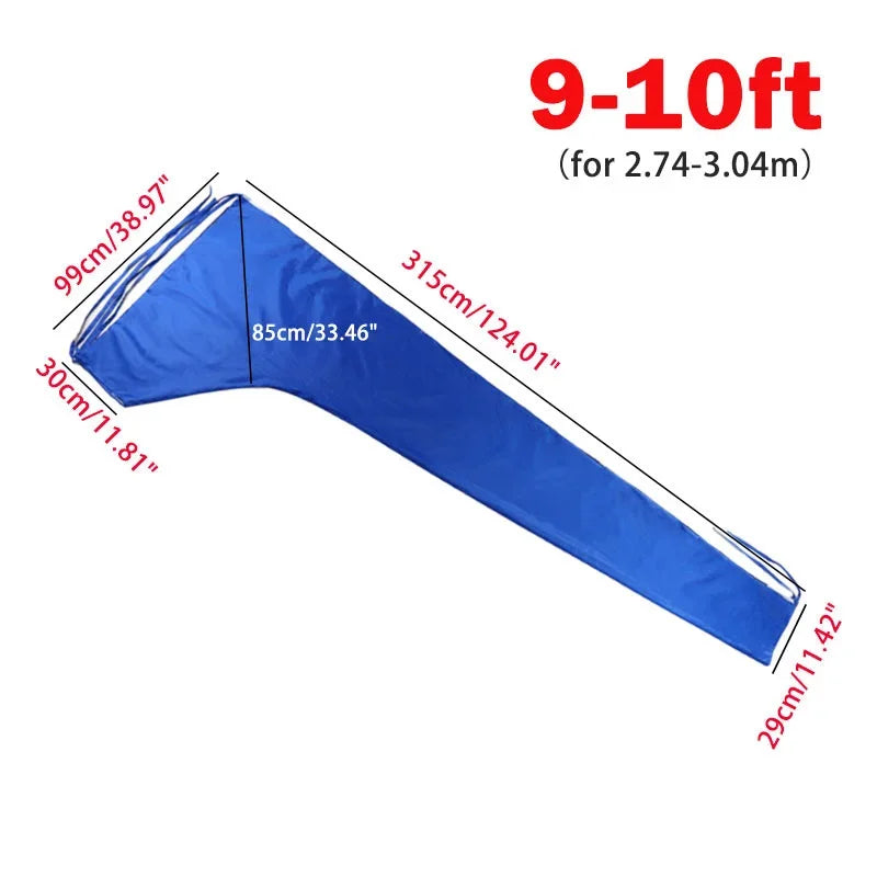 Housse de bôme de grand-voile bleue, Oxford 600D, imperméable et anti-moisissure, 5 longueurs