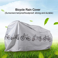 Housse de pluie pour vélo en PEVA avec bande auto-agrippante coupe-vent, anti-UV, grise ou noire
