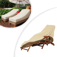 Housse de bain de soleil et de chaise longue d'extérieur beige et marron, 198 ou 208 cm